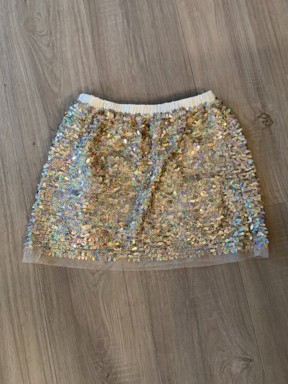 J. Crew CREWCUTS girls sequin tulle pull on skirt size 4-5 4 5T
